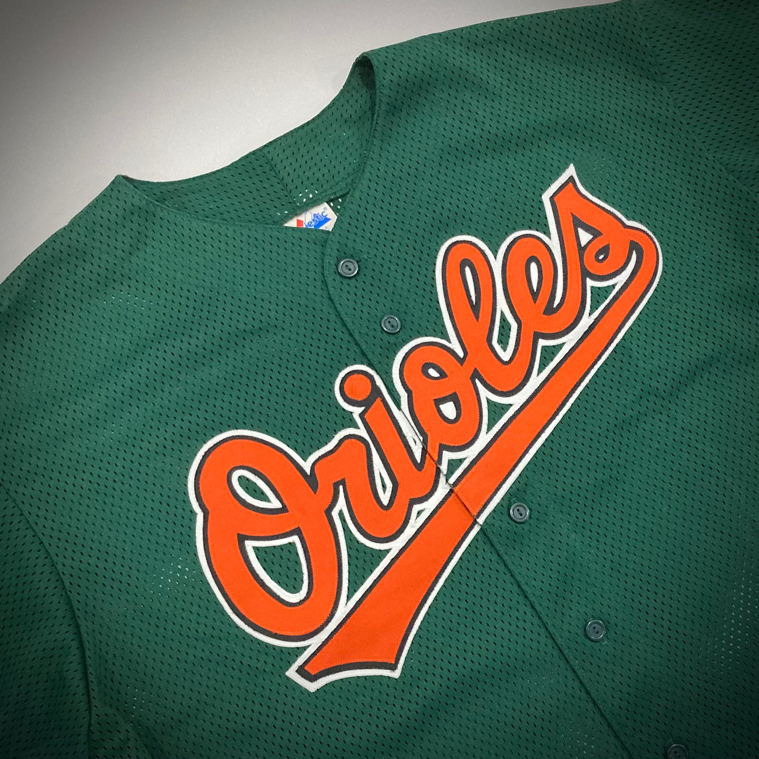 Vintage Baltimore Orioles Brady Anderson Alternate Green Majestic Baseball Jersey